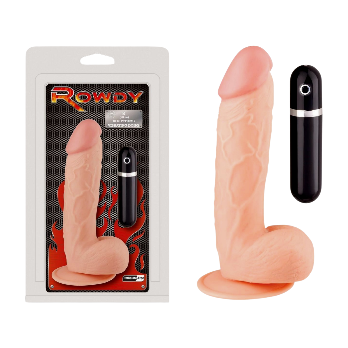 ויברטור ריאליסטי 20 ס"מ 10 מצבי רטט NMC- Rowdy